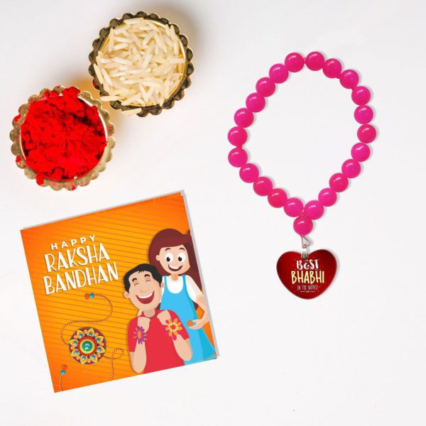 Dabang Bhabhi  Beads Rakhi Gifts for Sister in law