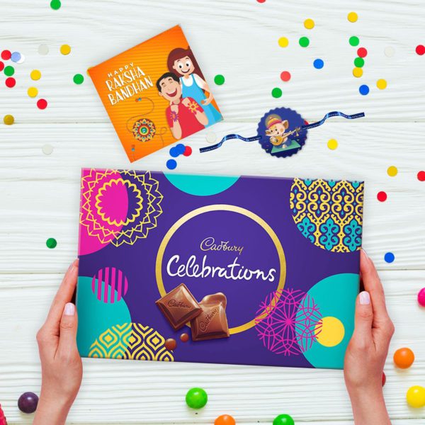 Lil Ganesha  Kids Rakhi with Cadbury Celebration  Chocolate Gift   Combo - Pack of 2