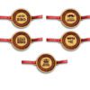 5 Engraved Rakhi with Beautiful Quote for Brothers