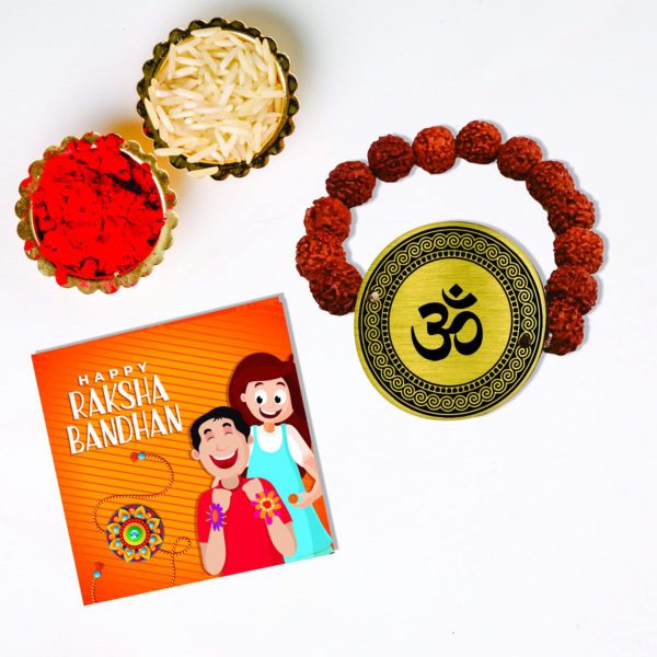 Omkar Rudraksh Rakhi for Brothers