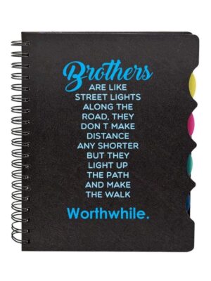 TheYaYaCafe® Rakhi Birthday Gifts for Brother Brothers are the Lighthouse of Life Printed Wirebound Notebook A5 Size, 300 Ruled