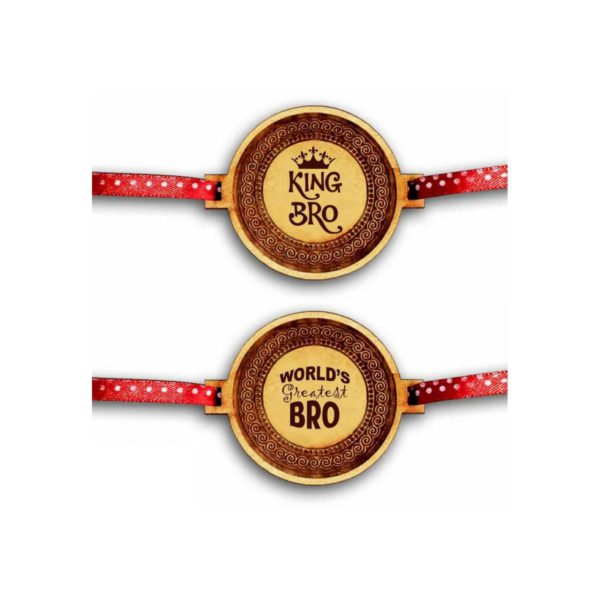 King Bro & World Greatest Bro Engraved   Rakhi .