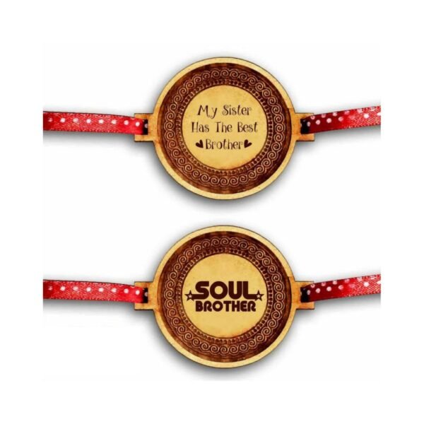 Best Brother Ever & No.1 Bhai Engraved  Rakhi  Combo Set of 2