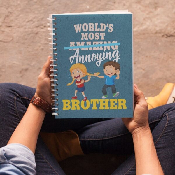 TheYaYaCafe Rakhi Gifts for Brother Printed A5 Size, 120 Ruled Pages Notebook Worlds Best Brother Raksha Bandhan Birthday