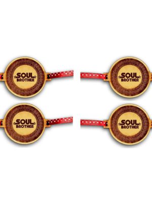 Soul Brother Engraved Rakhi Combo - Pack of 4