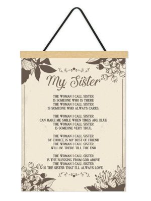 TheYaYaCafe Rakhi gifts for Sister Printed Scroll Greeting Card My Sis - 12x16 inches, Raksha Bandhan, Birthday