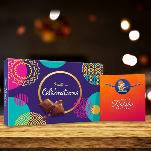 Lil Ganesha  Kids Rakhi with Cadbury Celebration  Chocolate Gift   Combo - Pack of 2