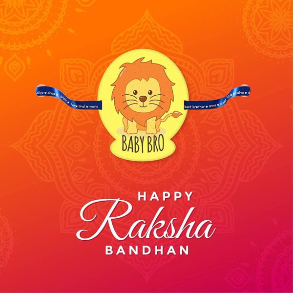 Baby Lion Bro Kids Rakhi for Little Brother