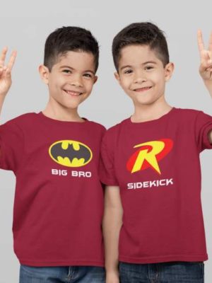 Brothers Batman Sidekick Printed Cotton T-Shirt's