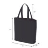 Printed Black Tote Bag