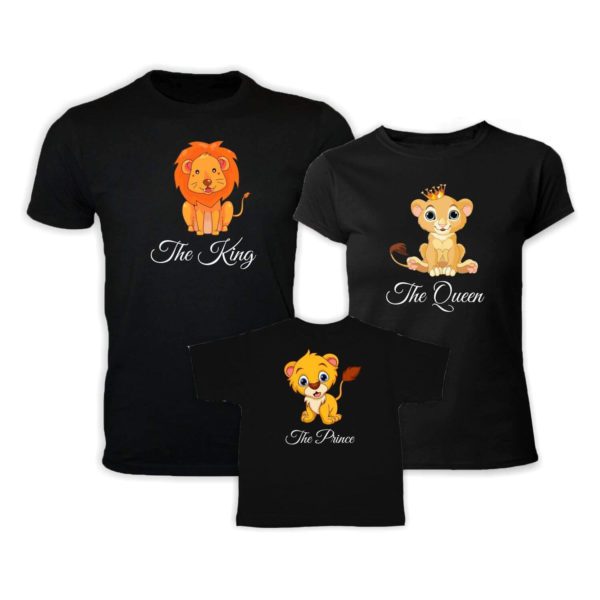 Lion Family Matching Family T-Shirts Set of 3