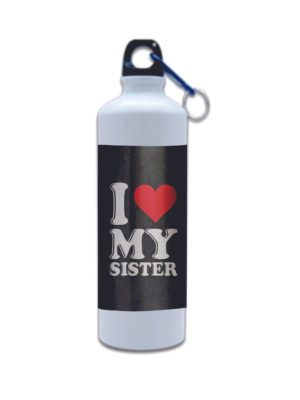 I Love My Sister Sipper Water Bottle