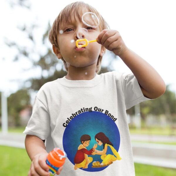 TheYaYaCafe Matching Printed Celebrating Our Bond Kid Sibling T-Shirts