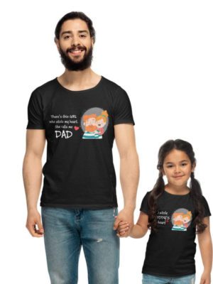 TheYaYaCafe Dad Daughther Family Matching T-Shirts Round Neck Family T-Shirts_ (Sold Separately)