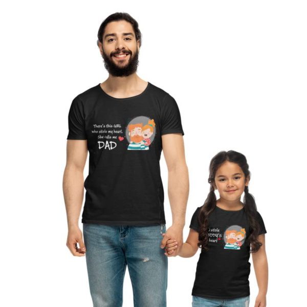 TheYaYaCafe Dad Daughther Family Matching T-Shirts Round Neck Family T-Shirts_ (Sold Separately)