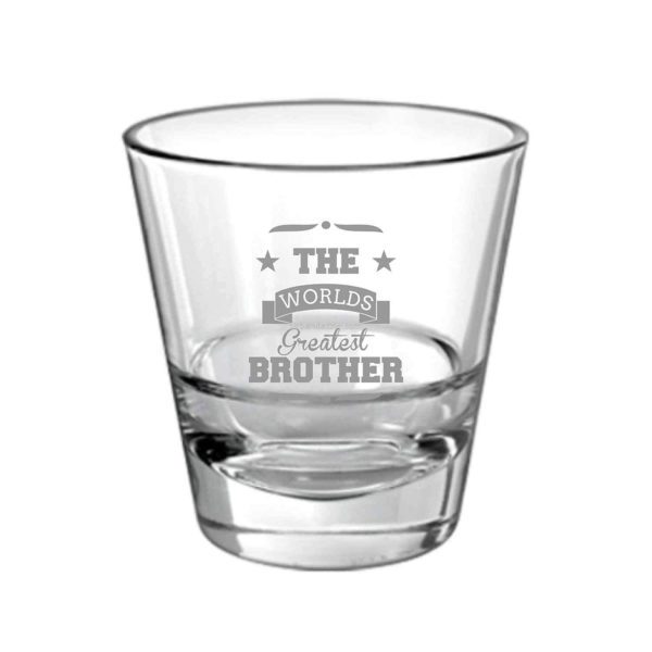 Worlds Greatest Brother Whiskey Glass