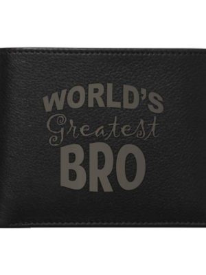 Worlds Greatest Bro Leather Wallet