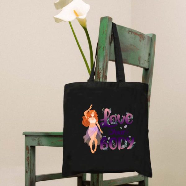 TheYaYaCafe Printed Cotton Black Tote Bag|Multipurpose bag|Lightweight