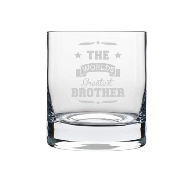 Worlds Greatest Brother Whiskey Glass