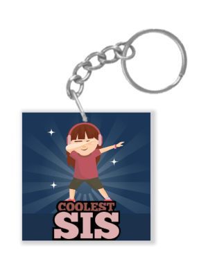 Coolest Sis Keychain Keyring