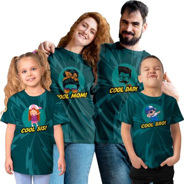 TheYaYaCafe All Over Printed Cool Family Matching Men's Women's Kid's Round Neck Family T-Shirt (Sold Separately)