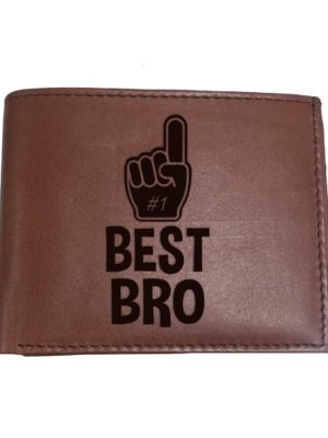 No 1 Best Bro Men's Leather Wallet