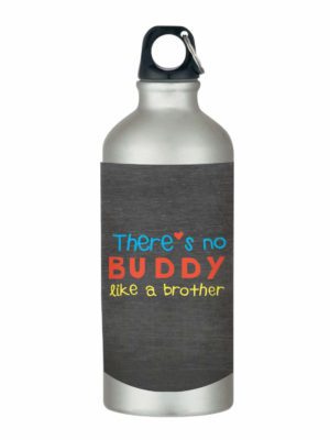 YaYa cafe Stainless Steel Gifts for Brother Sipper Water Bottle (600 ml, Black)