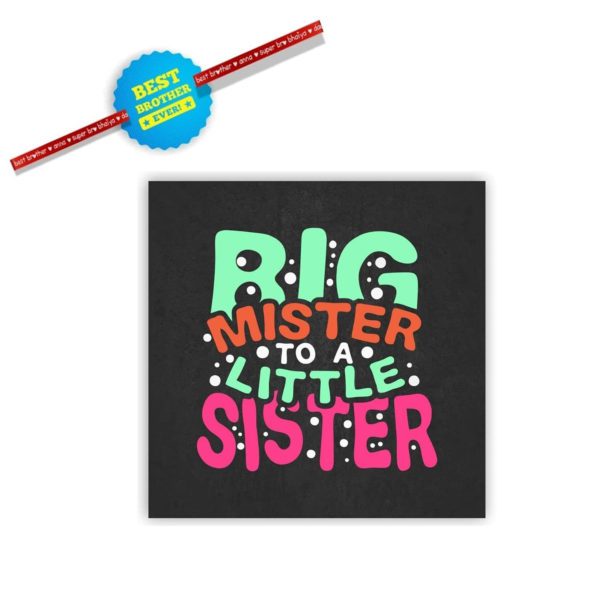 TheYaYaCafe Rakhi Gifts for Brother Protected by Big Sister Fridge Magnet (Round) Raksha Bandhan Birthday