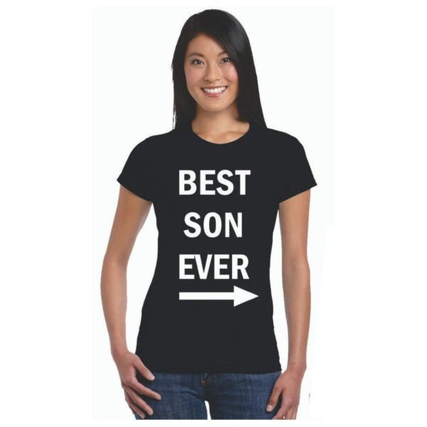 TheYaYaCafe Yaya Cafe Mothers Day Best Mom Son Ever Family T-Shirt Combo Set of 2