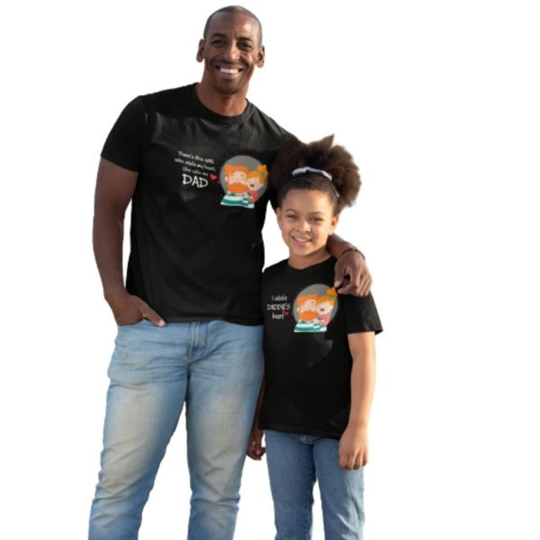 TheYaYaCafe Dad Daughther Family Matching T-Shirts Round Neck Family T-Shirts_ (Sold Separately)