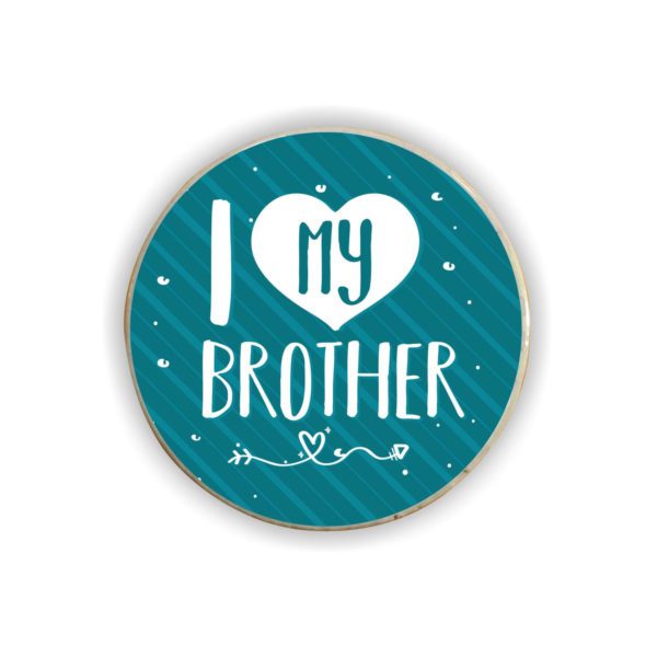 TheYaYaCafe Rakhi Gifts for Brother Protected by Big Sister Fridge Magnet (Round) Raksha Bandhan Birthday