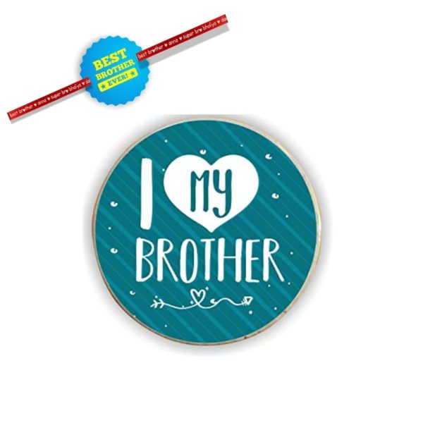 TheYaYaCafe Rakhi Gifts for Brother Protected by Big Sister Fridge Magnet (Round) Raksha Bandhan Birthday