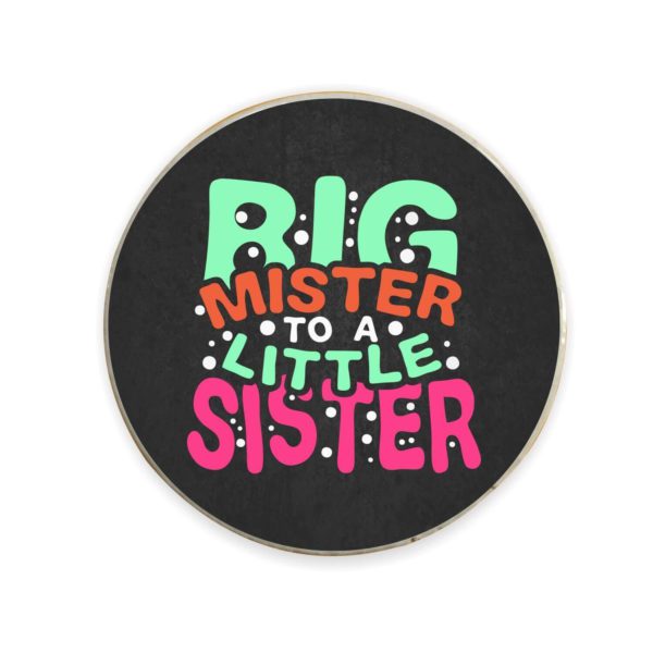 TheYaYaCafe Rakhi Gifts for Brother Protected by Big Sister Fridge Magnet (Round) Raksha Bandhan Birthday