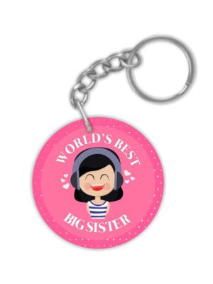 World's Best Big Sister Keychain Keyring