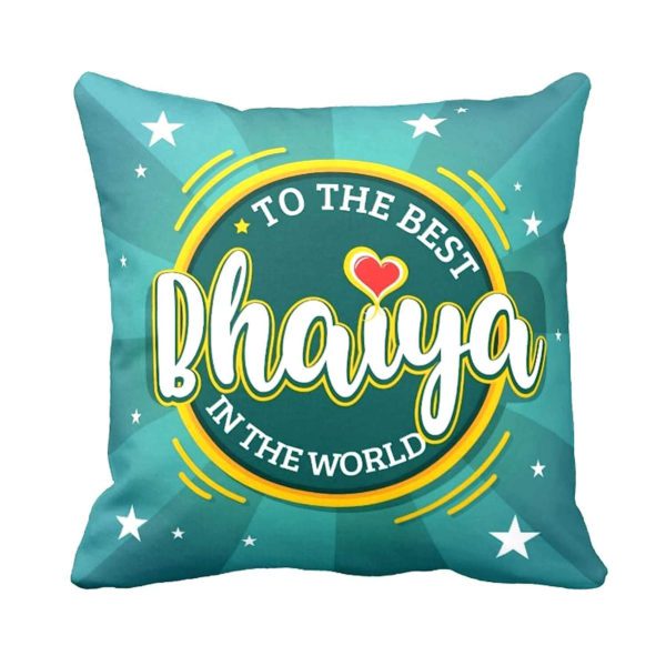 Best Bhaiya Bhabhi in The World Cushion Cover