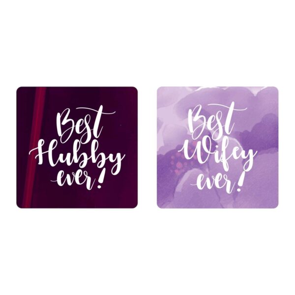 TheYaYaCafe for Husband Wife Set of 2 Coffee Mugs Mr. Mrs. Right Husband Wife with Coasters