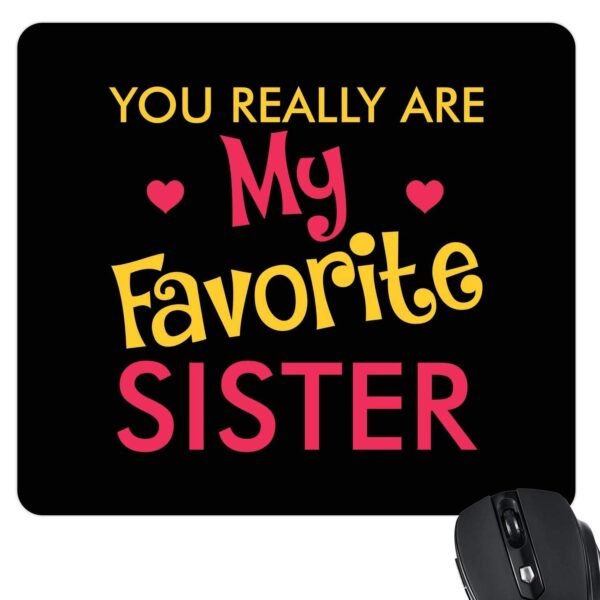 TheYaYaCafe Ceramic Birthday Bhaidooj Favourite Sister Gift Hamper Combo for Sister (Mug, Mousepad, Coaster) - Set of 3