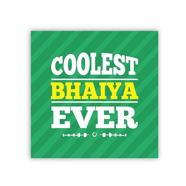 Yaya Cafe Birthday Gifts for Brother Coolest Bhaiya Ever Fridge Magnet - Round