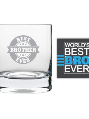 Best Brother Ever Whiskey Glass