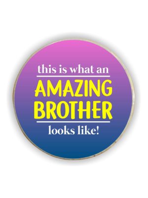 Yaya Cafe Birthday Gifts for Brother Amazing Brother Fridge Magnet - Square