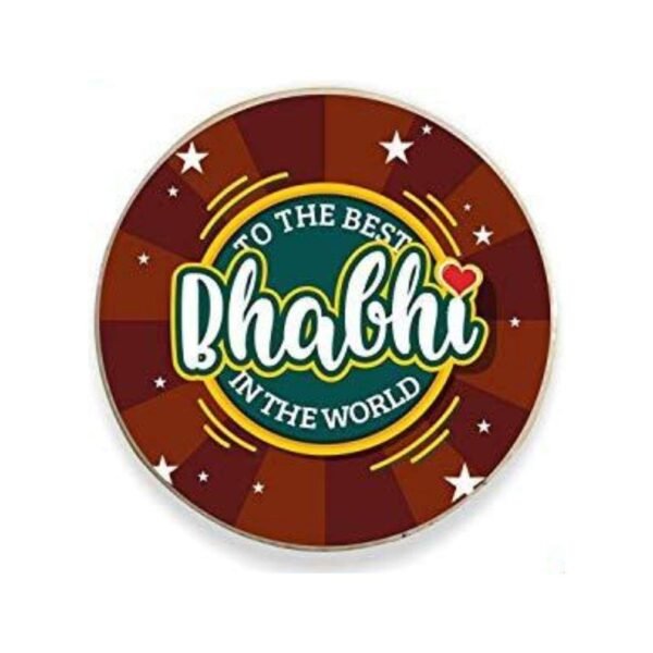 Yaya Cafe™ Birthday Gifts for Sister in Law Best Bhabhi in The World Fridge Magnet - Round