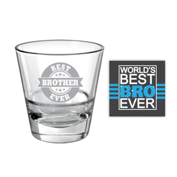 Best Brother Ever Whiskey Glass