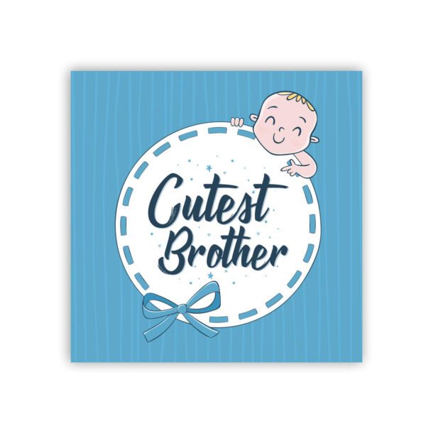 Yaya Cafe Birthday Gifts for Brother Cutest Brother Fridge Magnet - Square