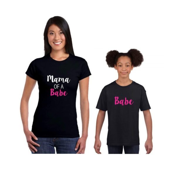 TheYaYaCafe Yaya Cafe Mom Daughter Squad Family T-Shirts for Mom and Daughter Set of 2