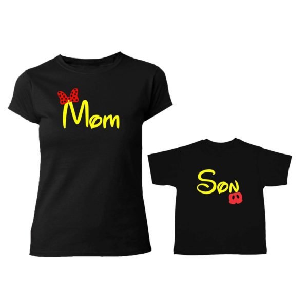 TheYaYaCafe Yaya Cafe Family T-Shirts Mothers Day Combo Mom Son Set of 2