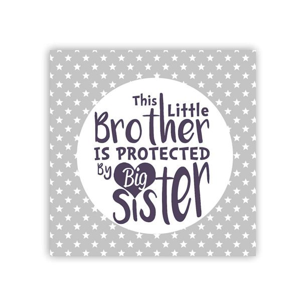 TheYaYaCafe Rakhi Gifts for Brother Protected by Big Sister Fridge Magnet (Round) Raksha Bandhan Birthday