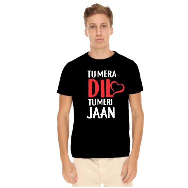 TheYaYaCafe Yaya Cafe Fathers Day Tu Mera Dil Tu Meri Jaan Oh I Love You Daddy T-Shirt Combo for Dad and Kid