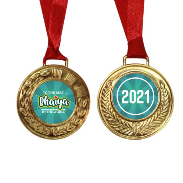 king Bro & 2021 Kids medal  Rakhi Gift  Combo -Pack of 2