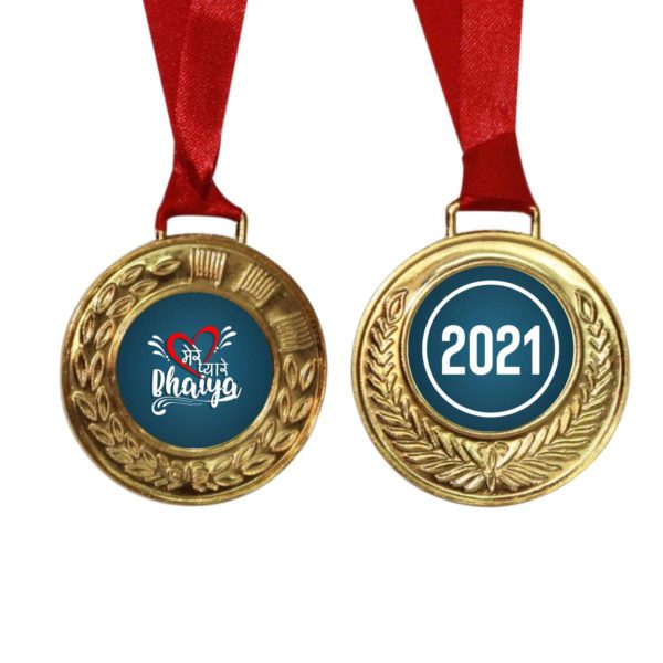 king Bro & 2021 Kids medal  Rakhi Gift  Combo -Pack of 2