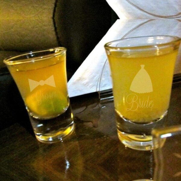 King Queen Couple Shot Glass